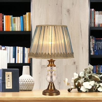 Contemporary Basket Reading Light Beveled Crystal 1 Head Small Desk Lamp in Gold