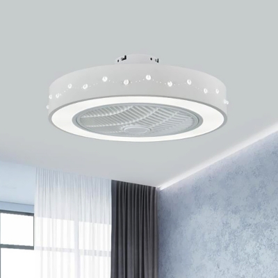 Contemporary Ring Semi Flush Mount Lamp LED 21.5
