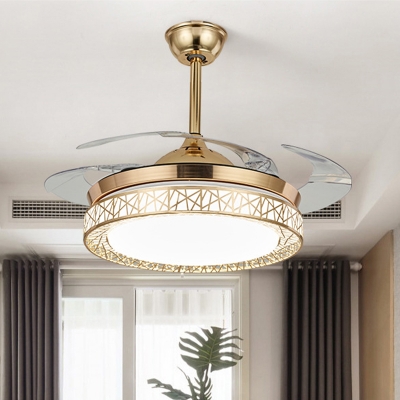 Metal Circular Pendant Fan Lamp Modernism 42