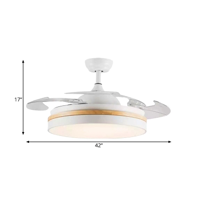 Contemporary Circle Pendant Fan Lamp 42
