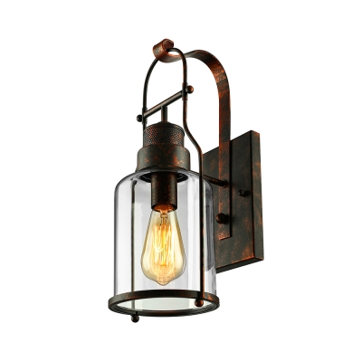 

Rustic Country Style Jar Wall Light with Clear Glass Shade for Outdoor Warehouse Barn, HLC422437