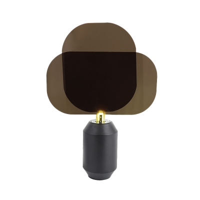 Elliptical Acrylic Night Table Lamp Minimalism LED Black Nightstand Lighting for Bedroom