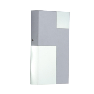 Rectangular Acrylic Wall Lighting Contemporary White/Black LED Flush Wall Sconce for Bedside