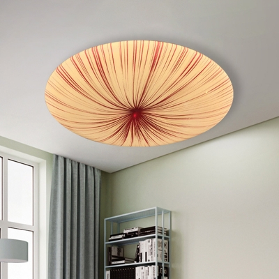 Acrylic Round Ceiling Mounted Light Contemporary Red LED Flush Mount Lamp for Restaurant in Warm/White Light, 12
