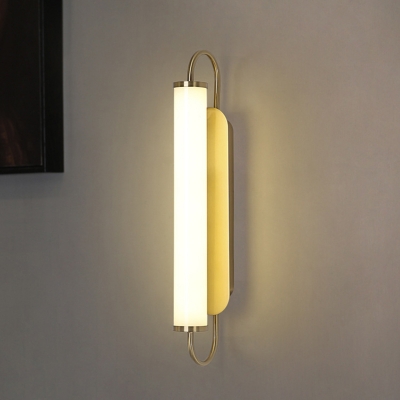 Gold Tube Wall Light Sconce Postmodern LED Acrylic Wall Mounted Lamp for Corridor