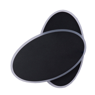 Rotatable Oval Wall Lamp Minimalist Acrylic Black/White LED Sconce Light Fixture for Office in Warm/White Light