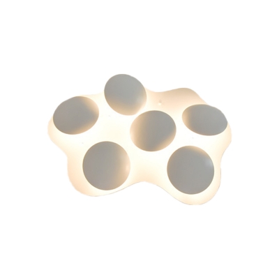 Pearly Shells Bedroom Ceiling Flush Mount Acrylic LED Modernist Flushmount Lighting in White