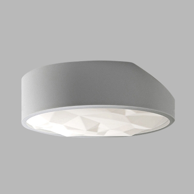 Simplistic Circular Flush Mount Lamp Acrylic Living Room LED Ceiling Mount Lighting in White, 17