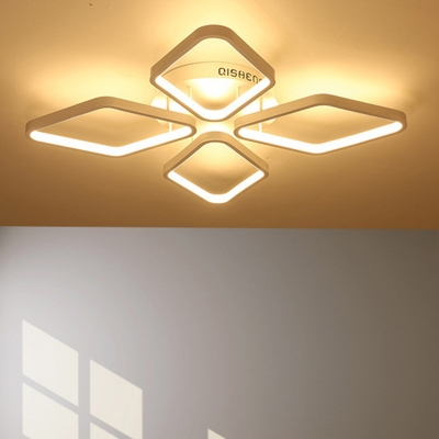 Rhombus Acrylic Flush Ceiling Light Modernism 20