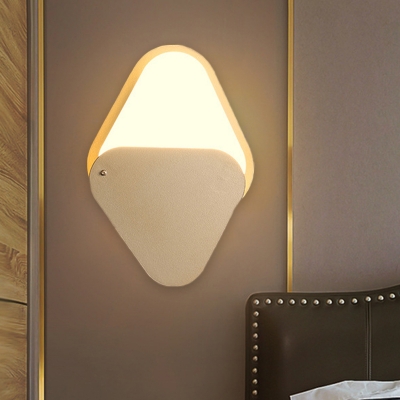 Triangle Flush Wall Sconce Modernism Iron LED Bedside Wall Mounted Light in Gold with Rotatable Design
