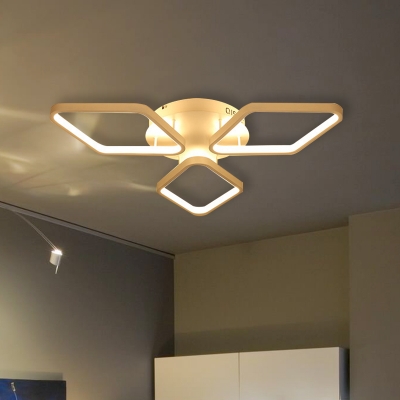 Rhombus Acrylic Flush Ceiling Light Modernism 20