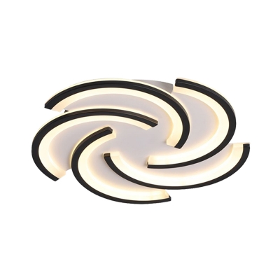 Spiral Bedroom Flushmount Lighting Acrylic 16