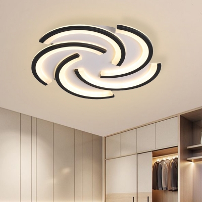 Spiral Bedroom Flushmount Lighting Acrylic 16