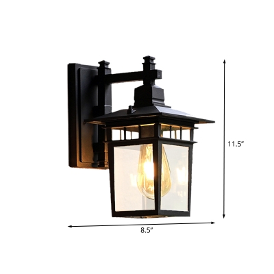 Clear Glass Cuboid Sconce Lodges 8.5