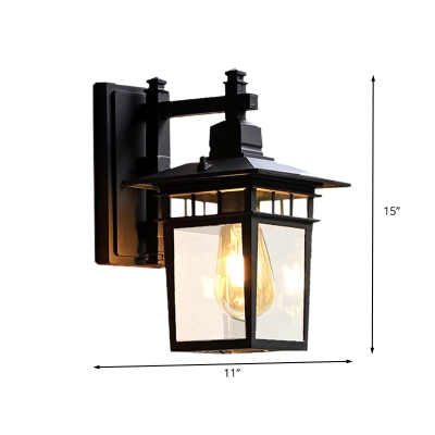 Clear Glass Cuboid Sconce Lodges 8.5