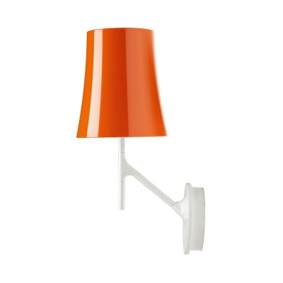 Metal Tapered Wall Mount Light Fixture Minimal 1 Light Wall Lighting in Orange for Dining Room