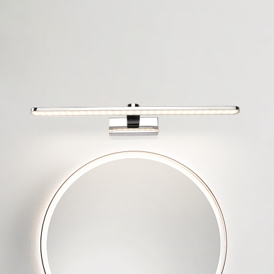 White Finish Linear Vanity Mirror Light Modern 16