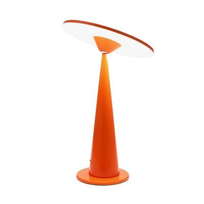 LED Bedroom Reading Book Light Nordic Orange Finish Study Lamp with Circle Acrylic Shade