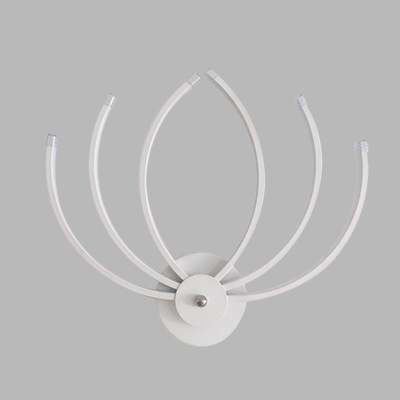 Acrylic Lotus Shaped Wall Mount Lamp Modernist White LED Wall Sconce in Warm/White Light