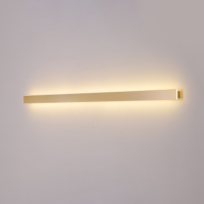 Metallic Linear Wall Sconce Modernist Gold LED Wall Mounted Lamp for Stairway in Warm/White/Natural Light