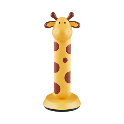 Cartoon Giraffe Shaped Night Table Light Plastic LED Bedside Night Lamp in Yellow