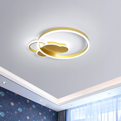 Cloud Ceiling Mounted Light Modern Style Acrylic LED Gold Flush Mount Spotlight with Circular Design