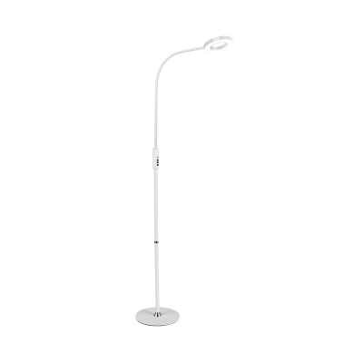 White/Black Finish Loop Floor Reading Lamp Modernist LED Metal Standing Lamp for Living Room