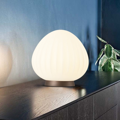 Acrylic Spherical Table Light Contemporary Style White LED Creative Nightstand Lamps for Bedroom