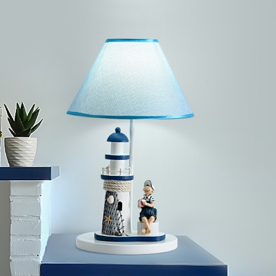 Fabric Cone Table Lighting, Lighthouse Style Table Lampshade
