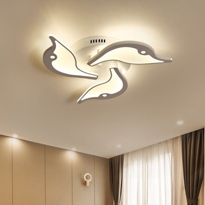 3/5-Petal Flush Mount Ceiling Light Fixture Modernist Acrylic 23.5