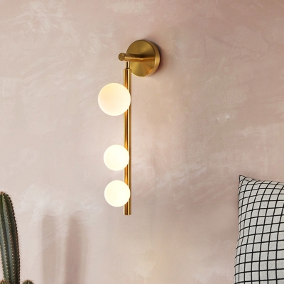 Modern Brass Sputnik Triple Shades Orbs Wall Vanity Wall Sconce Wall Light Lamp 