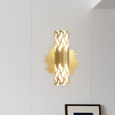 Metal Brass Sconce Light Tubular Hollowed Out Single Vintage Wall Lighting Ideas