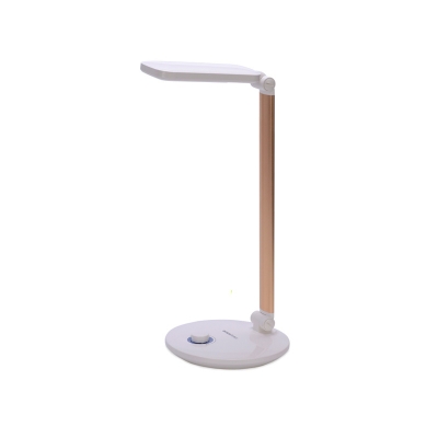 Rectangle Plastic Rotatable Table Light Modernist LED White Reading Lamp with Dimmer Switch