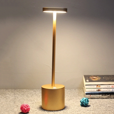 Squared Metallic Reading Book Light Contemporary LED Gold Night Table Lamp for Dining Table