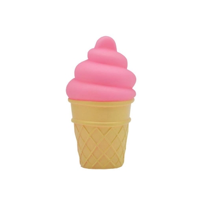 Ice Cream Shape Plastic Mini Night Light Cartoon White/Pink/Yellow LED Night Lamp for Child Room
