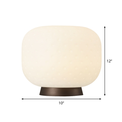 Contemporary Style Drum Shaped Night Table Lamp Acrylic Living Room LED Creative Desk Light