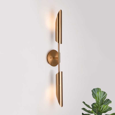 Brass Spear Wall Lamp Mid-Century 1/2-Head Metal Sconce Light Fixture for Living Room
