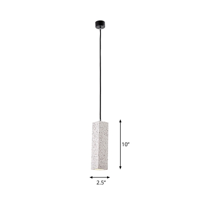 Slim Cuboid Marble Down Lighting Modern Nordic 1 Head White LED Hanging Pendant Lamp