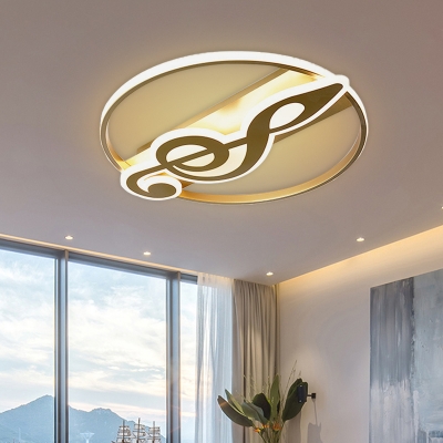 Mountain/V-Shaped Flush Light Fixture Minimalist Acrylic LED Golden Finish Flushmount Lighting