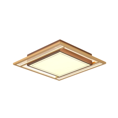 Metallic Square/Rectangle Flush Lamp Modernist 21