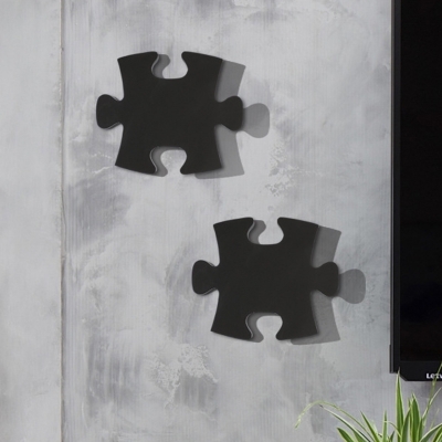 White/Black Jigsaw Puzzle Wall Lighting Nordic LED Acrylic Sconce Lamp Fixture in White/Warm Light
