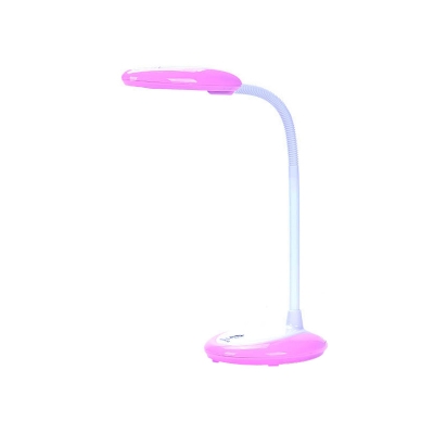 Blue/Pink Finish Oval Task Light Modernism LED Plastic Reading Book Lamp for Study Room