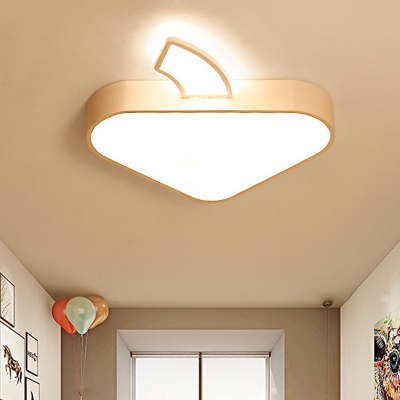 Mushroom Flushmount Lighting Contemporary Acrylic White LED Ceiling Mounted Fixture for Bedroom in Warm/White Light