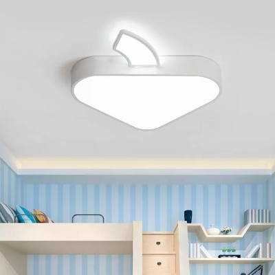 Mushroom Flushmount Lighting Contemporary Acrylic White LED Ceiling Mounted Fixture for Bedroom in Warm/White Light