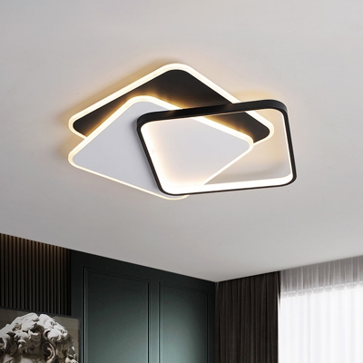Acrylic 3-Square Flush Lamp Fixture Simple 17