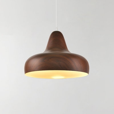 Aluminum White/Wood/Coffee Hanging Light Hat Shape 1 Head Nordic Style Down Lighting Pendant