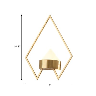 Minimalist Rhombus Wall Mounted Lamp Metallic 10