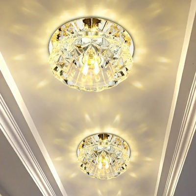 Blossom Clear Crystal Flush Mount Lamp Modernist LED Hallway Flush Ceiling Light Fixture