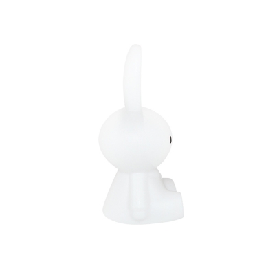 Cartoon LED Night Light White Finish Bear/Rabbit Shape Rechargeable Night Lamp with Plastic Shade