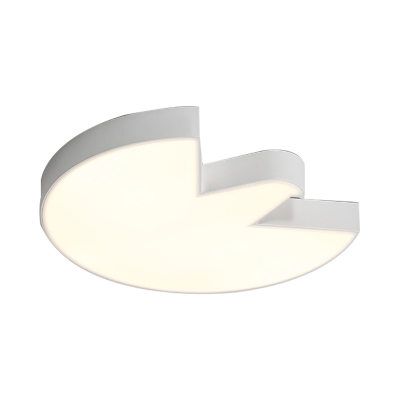 Contemporary LED Ceiling Flush Mount White/Black Pigeon Flush Light with Acrylic Shade for Bedroom